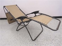 Tan Folding Outdoor Lawn Chair