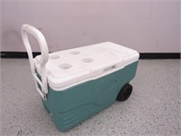 Coleman Brand Large Rolling Cooler w/ Cup Holders