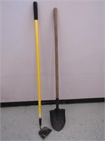 (2) Gardening Tools: Shovel & Hoe