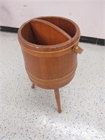 Vintage Wooden Segmented Storage Bucket