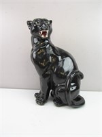 Plaster Black Panther Statuette Decor