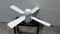 White Metal Ceiling Fan with Light K4C