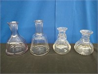 4 Piece Glass Vases