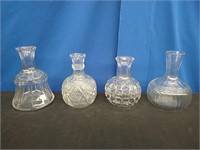4 Piece Glass Vases