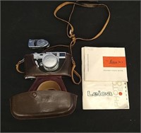Vintage Leica Camera with Case