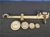 Vintage Brass Scale with 4 Weights