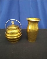 Brass Drum Pot, Brass Vase