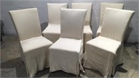 Six Slipcovered Dining Chairs M10C