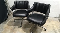 Two Chrome Office Chairs M10C