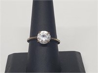 .925 Sterling Silver Solitaire Gemstone Ring