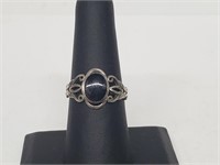 .925 Sterling Silver Onyx Ring