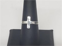 .925 Sterling Silver Cross Ring