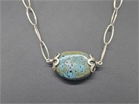 .925 Sterling Silver Natural Stone Necklace