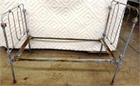 Antique Child's Iron Bed / Crib Frame