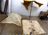 Three Vintage John Deere Tractor Umbrellas