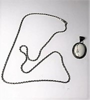 Sterling Rope Chain Necklace