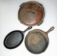 Cast Iron Bean Pot and Skillets