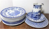 Blue and White Spode Plates and More