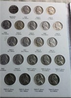 1938-61 Book of Jefferson Nickels Complete Except