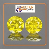 Pair of Matched Yellow Sapphires 5mm