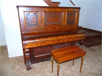 Upright Piano & Stool 1880