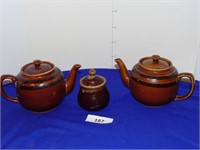 2 Tea Pots and Sugar Pot