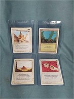 (4) Very Rare Old Magic The Gathering Cards