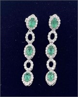 $7525 2.48ct Emerald 1.45ct Diamond 18k Gold