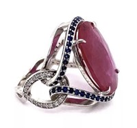 $20,000.00 14k White Gold 9.28 cts Ruby