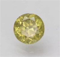 Certified 1.03 ct Round Brilliant Yellow Diamond