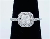 $8300 1.19cts Diamond 14k White Gold Ring