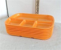 8 Plastic Divided Lunch Trays