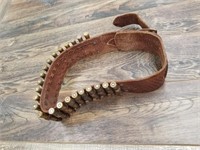 Leather cartridge belt containing 23 rounds of .30
