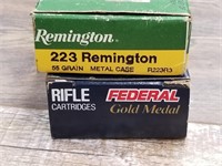 Lot of two 20 round boxes of .223, Remington has a