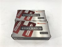 Two 50 round boxes of Hornady brand steel match gr