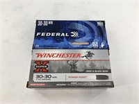 Two 20 round boxes of 30-30 cartridges   *WE WILL