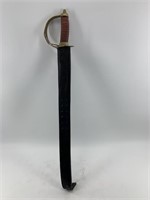A replica 17 century naval sword, 30 inches long