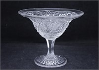Antique/Vintage Pressed Glass Stemmed Bowl