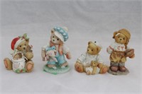 Collection of 4 Cherished Teddy Figurine
