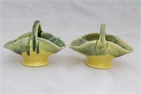 One Pair of  Sm. Vintage Canadian Pottery Baskets