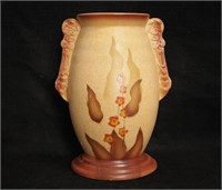 Vintage Hand Painted Vase w Floral Decor
