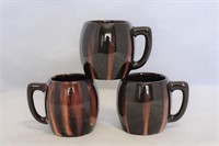 3 Sm. Mid Century Canadian Huronia mugs