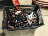 Tote of Miscellaneous cords