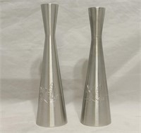 Pair Of Selangor Pewter Bud Vases/Candlesticks
