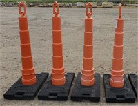 Roofedge orange cones and base set bidding on 1x4