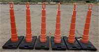 Roofedge orange cones and base set bidding on 1x6