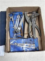Lot of compasses and mic tools