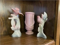 Vintage Vase, Bird Figurines (Japan)