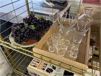 Decorative Grapes, Assorted Glasses