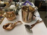 Hammered Copper/Tin Pitcher, Canister, More